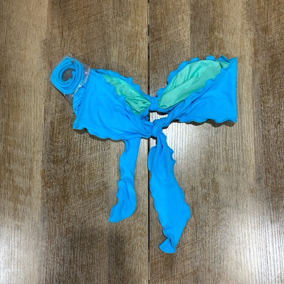 Blue Ruffle Bikini Top - Picture 2 of 2